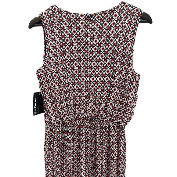 NWT Chic Orange & Navy Blue‎ Geometric Jumpsuit - Perfect for Summer Size 12 - Picture 8 of 10